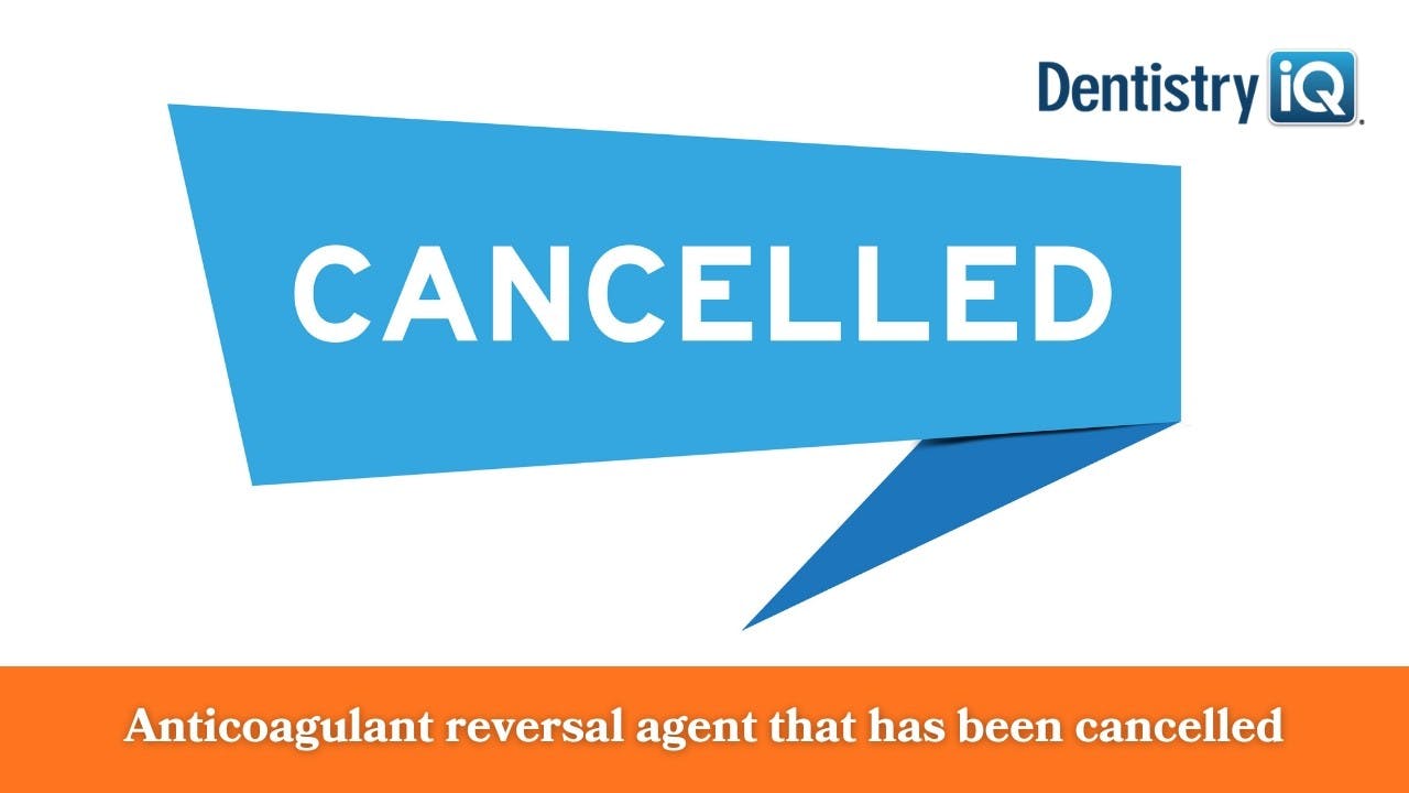 Anticoagulant reversal agent that has been cancelled