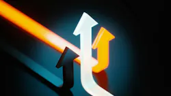 illustration of three arrow, representing consolidation illustration of three arrow, representing consolidation