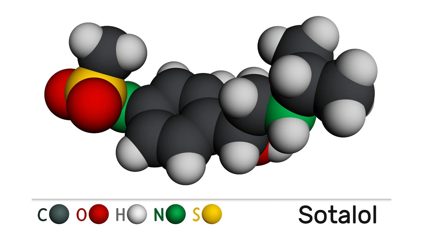 a 3D rendering of a sotalol molecule